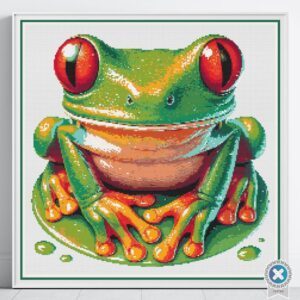 Tree Frog Cross Stitch Pattern