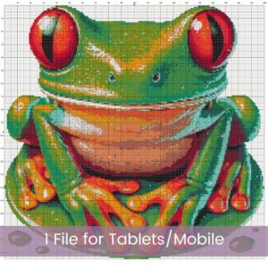 Tree Frog Cross Stitch Pattern