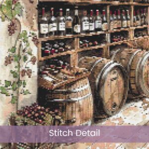 French Wine Cellar Cross Stitch Pattern