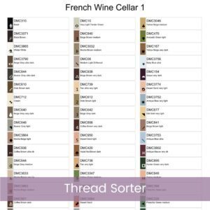 French Wine Cellar Cross Stitch Pattern