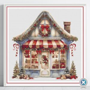 Christmas Shop Cross Stitch Pattern