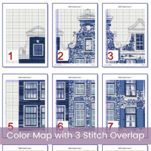 Delft Style Amsterdam Canal House Cross Stitch Pattern