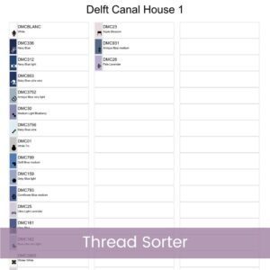 Delft Style Amsterdam Canal House Cross Stitch Pattern