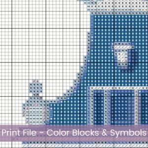 Delft Style Amsterdam Canal House Cross Stitch Pattern