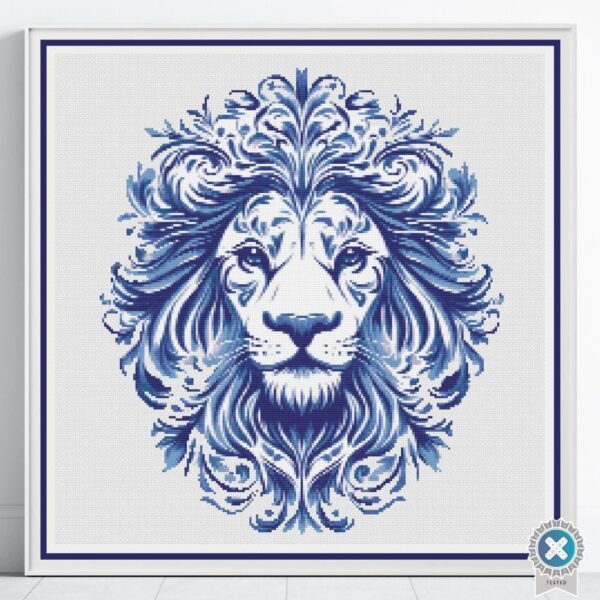 Delft Lion Cross Stitch Pattern