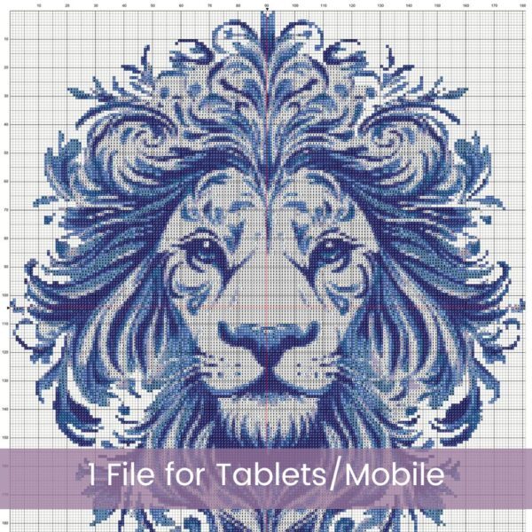 Delft Lion Cross Stitch Pattern