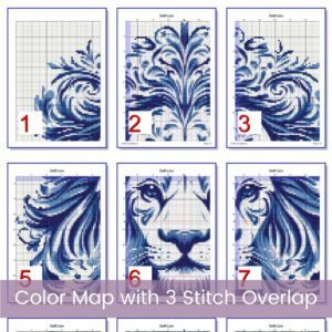 Delft Lion Cross Stitch Pattern