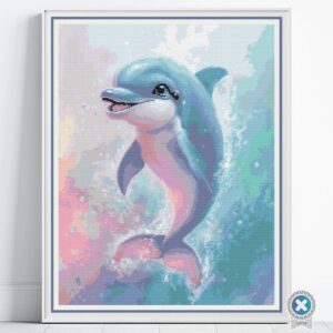 Dolphin Calf Cross Stitch Pattern