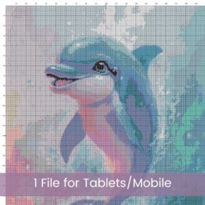 Dolphin Calf Cross Stitch Pattern