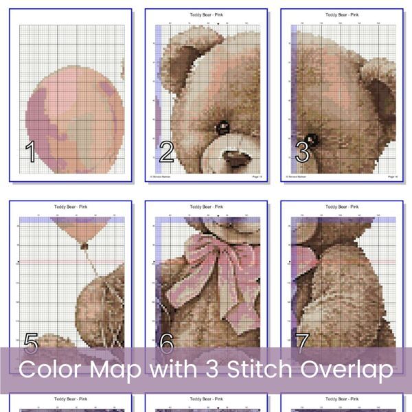 Vintage Teddy Bear Cross Stitch Pattern