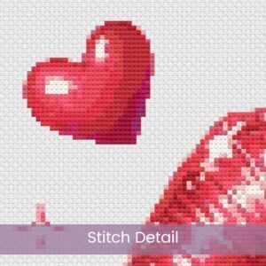 Valentine’s Kiss Cross Stitch Pattern, Red Lips PDF, Romantic Embroidery, Valentine Decor, Love Theme, Valentine Gift Idea, Digital Pattern