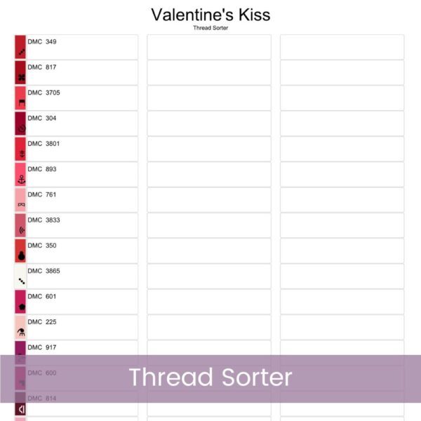 Valentine’s Kiss Cross Stitch Pattern, Red Lips PDF, Romantic Embroidery, Valentine Decor, Love Theme, Valentine Gift Idea, Digital Pattern