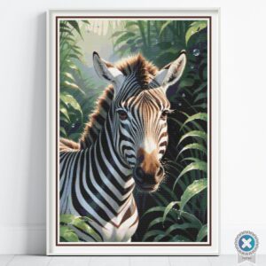 Zebra Cross Stitch Pattern, Exotic Wildlife Animal Cross Stitch, Jungle Decor, Safari Embroidery, DIY Zebra Design, Handmade Zebra Art Gift