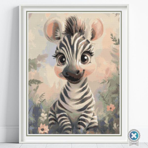 Baby Zebra Cross Stitch Pattern