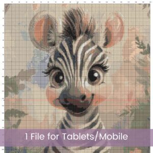 Baby Zebra Cross Stitch Pattern