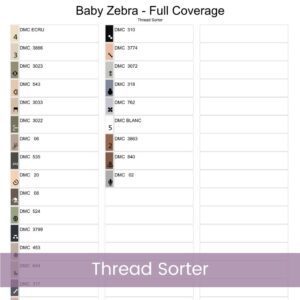 Baby Zebra Cross Stitch Pattern