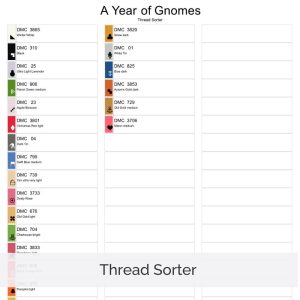 A Year of Gnomes Cross Stitch Pattern, Seasonal Gnome Sampler, Instant PDF Download, Floss Conversions