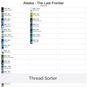 Alaska Travel Poster Cross Stitch Pattern, Retro Vintage Inspired Decor, Places PDF, Floss Conversions