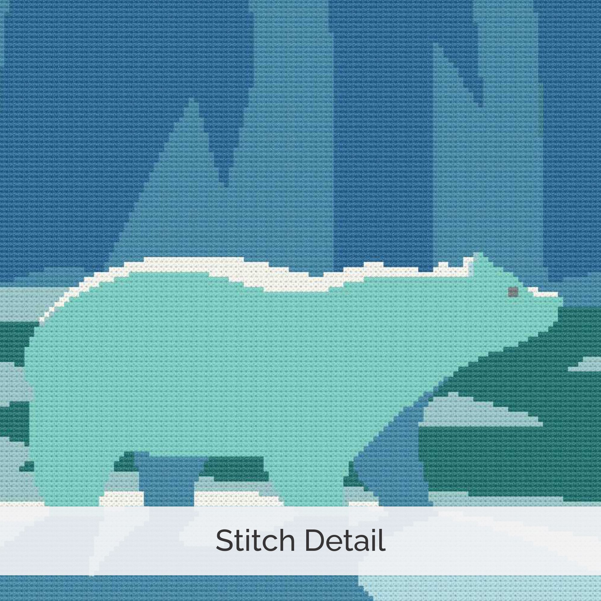 Alaska Travel Poster Cross Stitch Pattern (Digital PDF) - Image 6