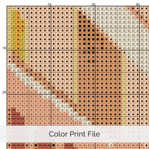 Amalfi Coast Poster Cross Stitch Pattern, Italy Retro Inspired Travel Art, Digital , Floss Conversions