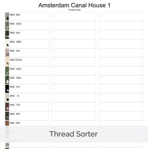 Amsterdam Canal House Cross Stitch Pattern, Dutch Architecture Art, Beginner Holland Watercolor Embroidery