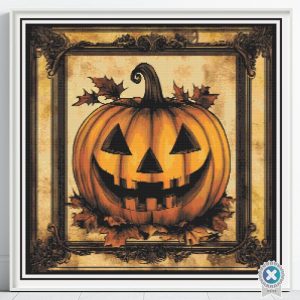 Celebrate the beauty of autumn with this Art Nouveau Pumpkin Cross Stitch Pattern! Inspired by the flowing lines and organic forms of the Art Nouveau movement,