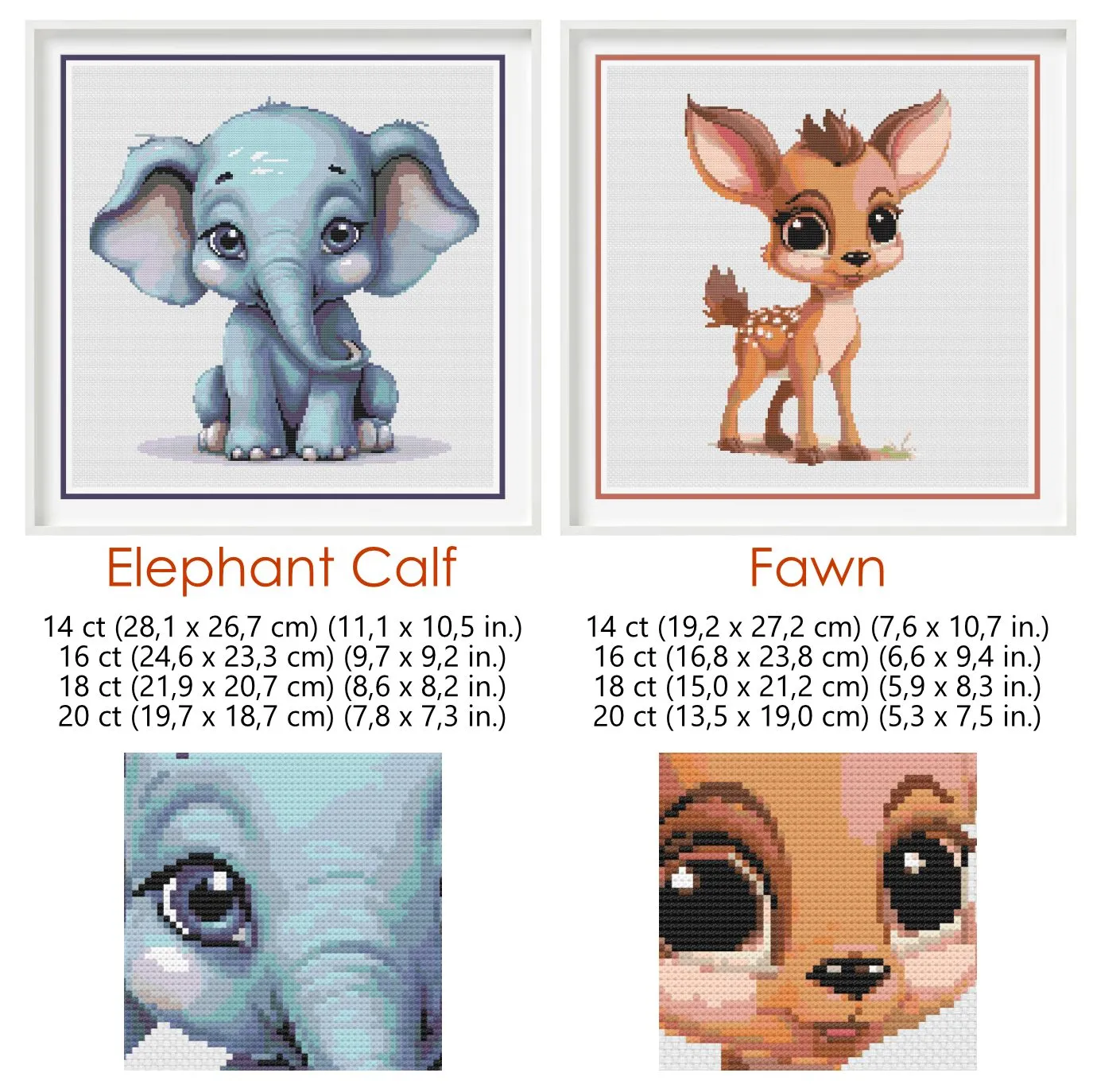 Baby Animals Cross Stitch Pattern Bundle