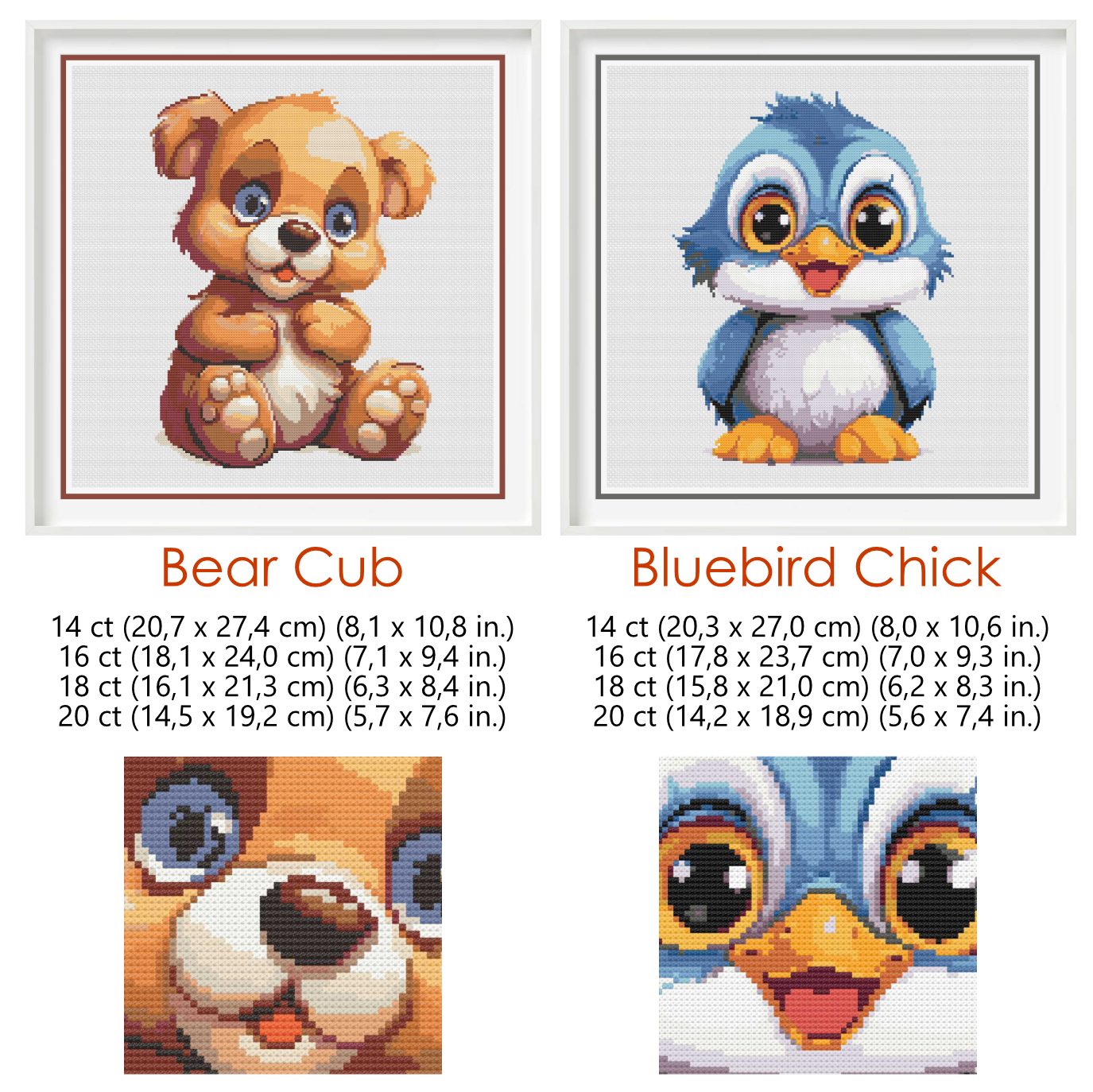 Baby Animals Cross Stitch Pattern Bundle