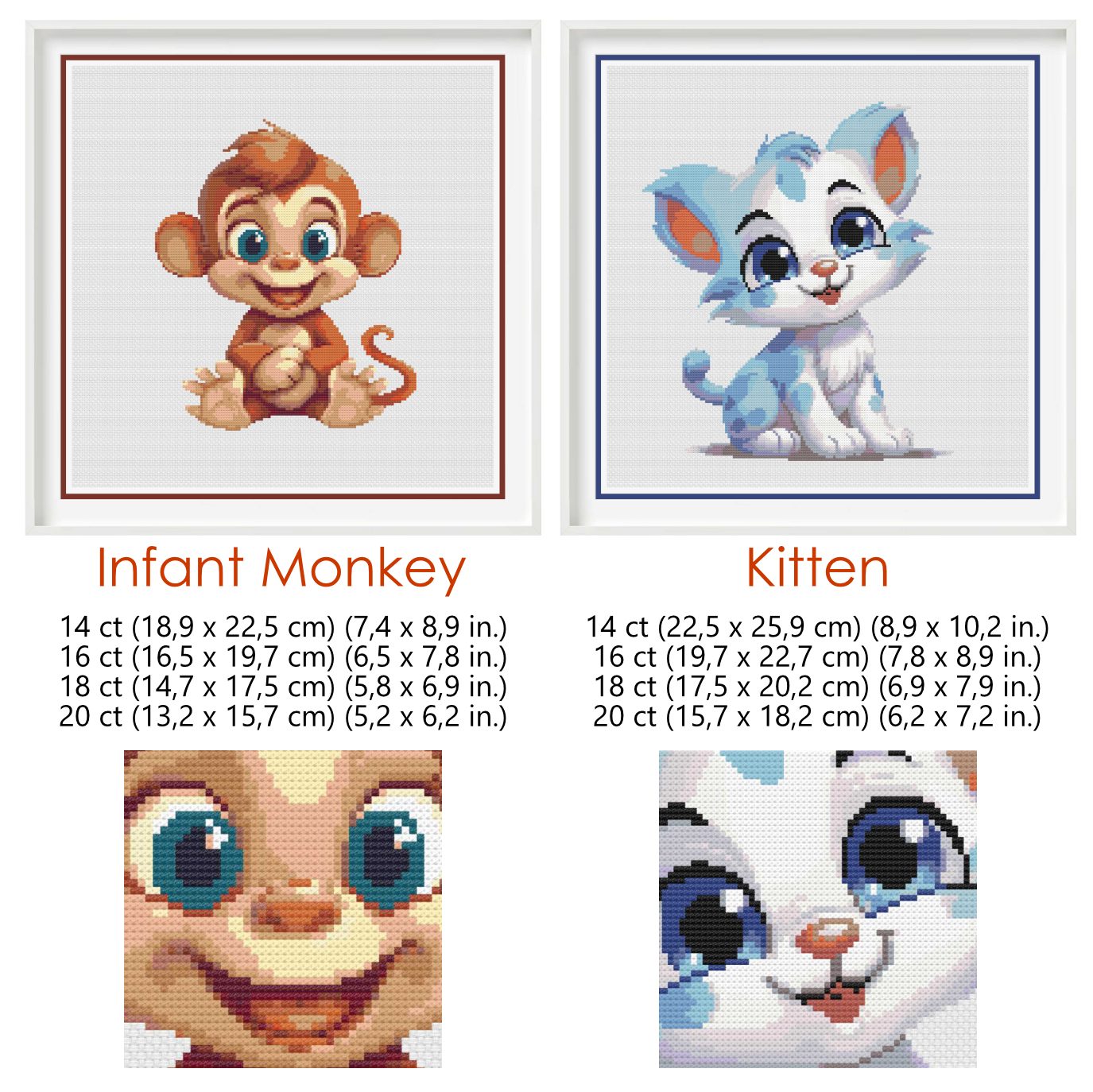 Baby Animals Cross Stitch Pattern Bundle