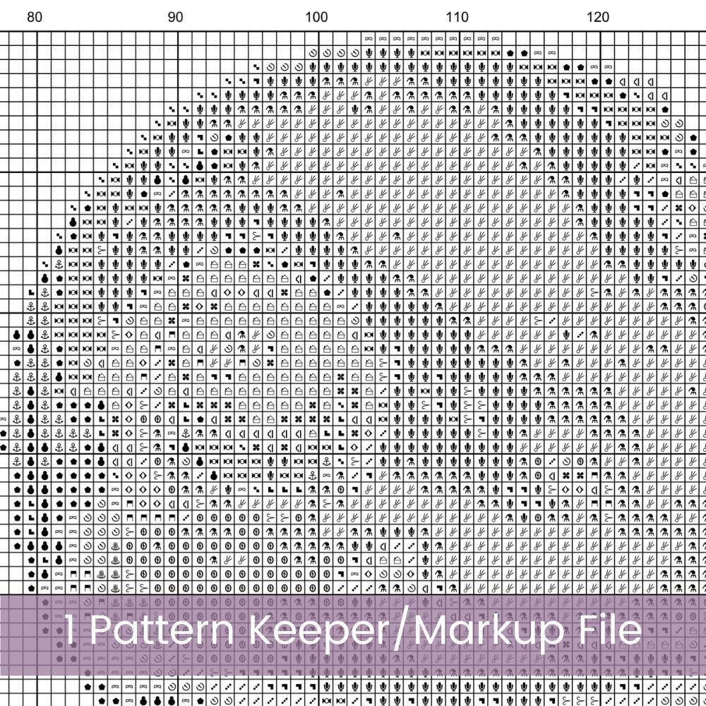 Baby Brontosaurus Cross Stitch Pattern