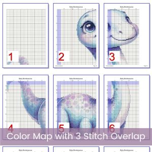 Baby Brontosaurus Cross Stitch Pattern