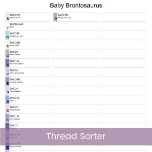 Baby Brontosaurus Cross Stitch Pattern