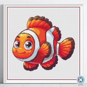 Baby Clownfish Cross Stitch Pattern (Digital PDF)