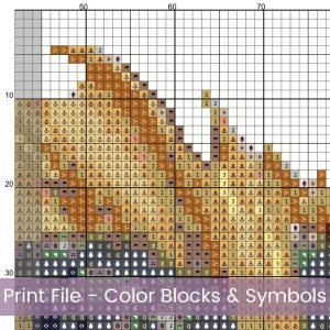 Baby Dragons Cross Stitch Pattern, Kids Fantasy Nursery Decor, Baby Shower, Floss Conversion Chart