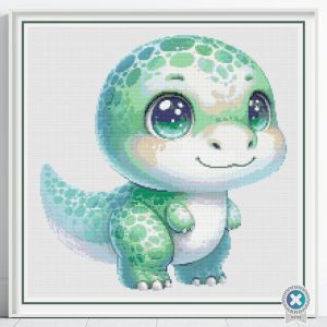 Baby Iguanodon Cross Stitch Pattern