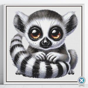 Baby Lemur Cross Stitch Pattern