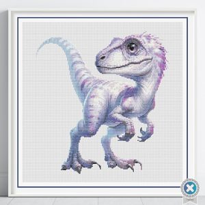 Baby Velociraptor Cross Stitch Pattern (Digital PDF)