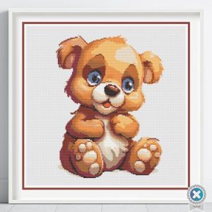 Baby Bear Cub Cross Stitch Pattern
