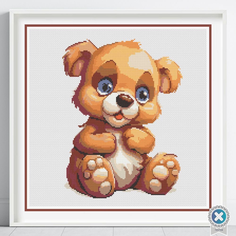 Baby Bear Cub Cross Stitch Pattern