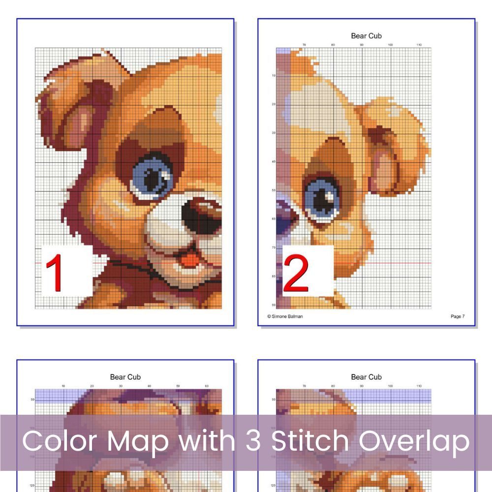Baby Bear Cub Cross Stitch Pattern