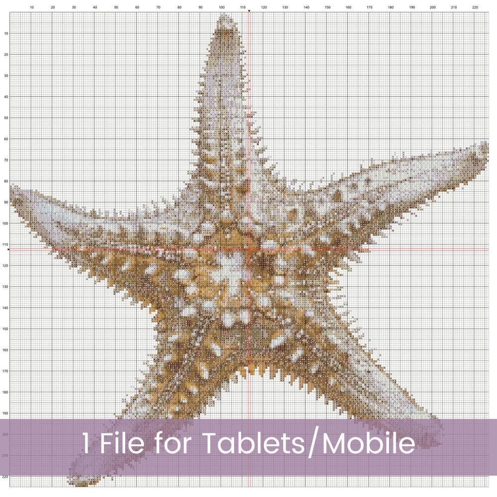 Boho Starfish Cross Stitch Pattern