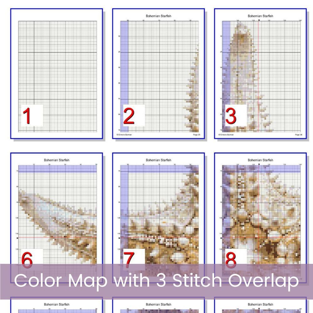 Boho Starfish Cross Stitch Pattern