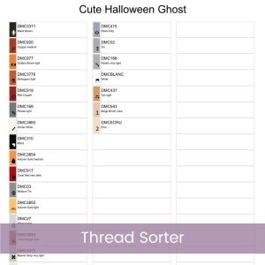 Baby Ghost Cross Stitch Pattern, Halloween Decor, Pumpkin Stitching Design, Spooky PDF, Floss Conversions