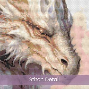 Dragon Cross Stitch Pattern, Mythical Fantasy Embroidery Home Decor Art, Instant Download, Floss Conversions