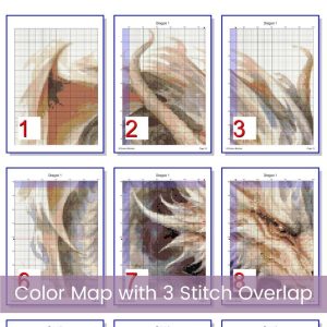 Dragon Cross Stitch Pattern, Mythical Fantasy Embroidery Home Decor Art, Instant Download, Floss Conversions