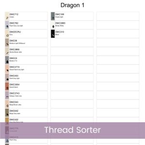 Dragon Cross Stitch Pattern, Mythical Fantasy Embroidery Home Decor Art, Instant Download, Floss Conversions