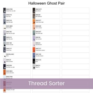 Baby Ghost Pair Cross Stitch Pattern, Halloween Decor, Pumpkin Stitching, Spooky PDF, Floss Conversions