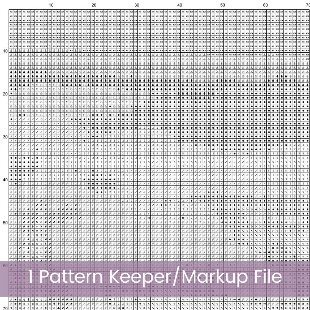 Mountain Sunset Cross Stitch Pattern: Full Coverage Landscape