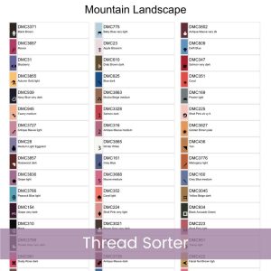 Mountain Sunset Cross Stitch Pattern: Full Coverage Landscape
