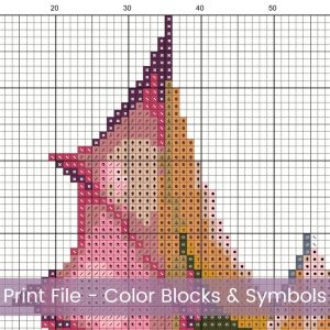 Baby Dragon Cross Stitch Pattern, Kids Fantasy Nursery Decor, Baby Shower Gift, Floss Conversion Chart